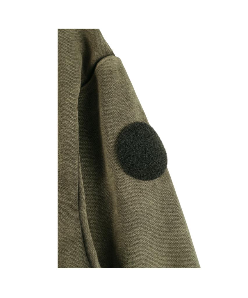 Ertr Asymmetric Zip Up Jacket Khaki
