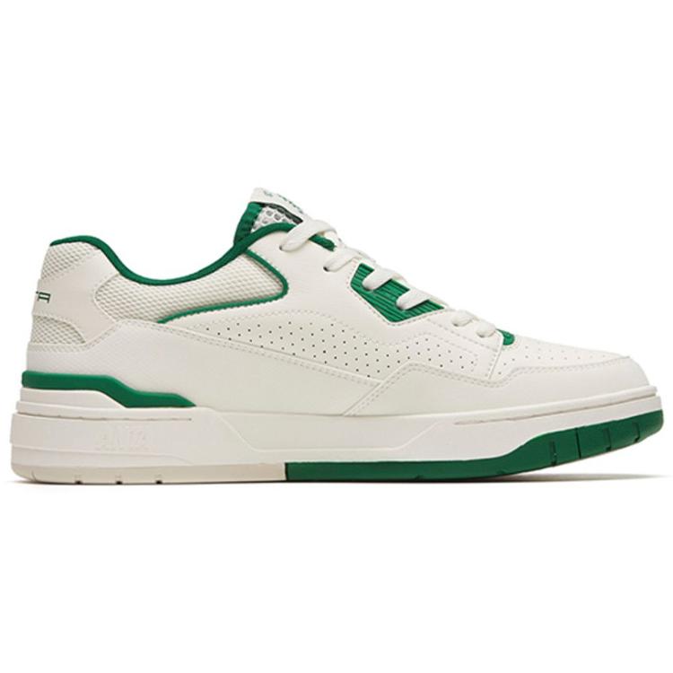 New Anta Flame 4.0 Anti Slip Wear Resistant Low Top Skateboard Shoes Men's White Green 112328081-5