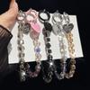 With Clip Crystal Beads Phone Chain Anti-lost Love Phone Pendant  Car Key Accessories