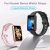 Silicone Strap For Huawei Band 8 9 10 Beacelet With Soft Case Replacement Watchband Accessories