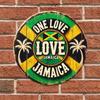 Jamaica One Love Rustic Metal Sign Bar Garden Decor