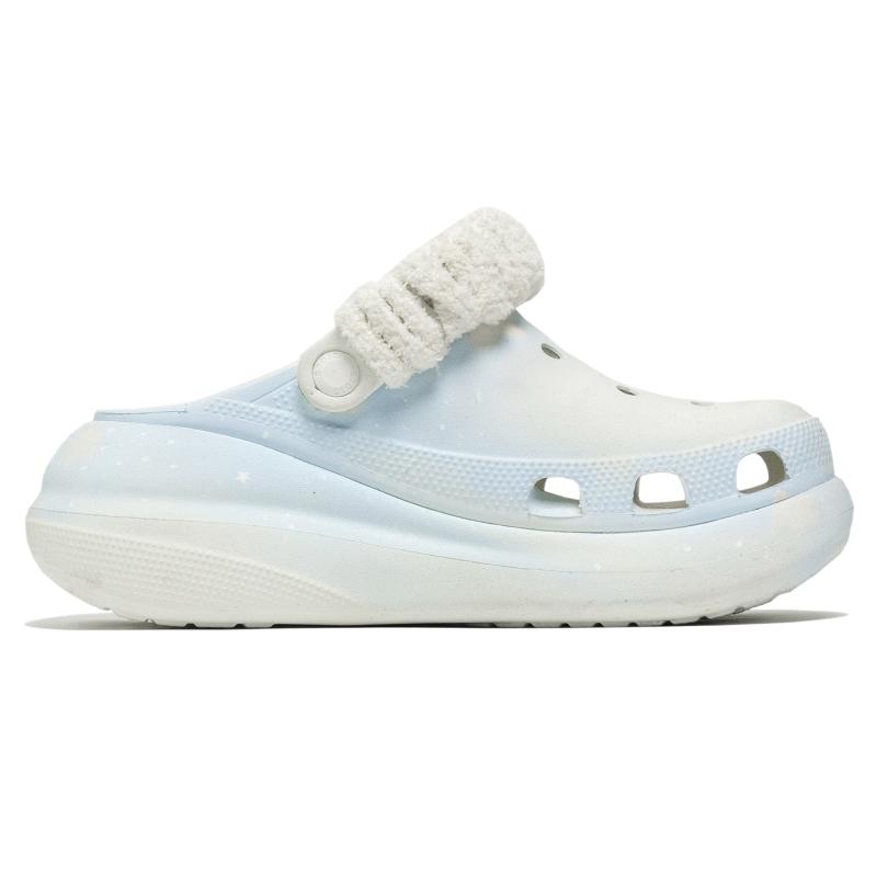 Crocs Classic Clog Warm Pudding EVA Refreshing Trend Graffiti Personality Unique Hole Shoes Unisex Pale Blue
