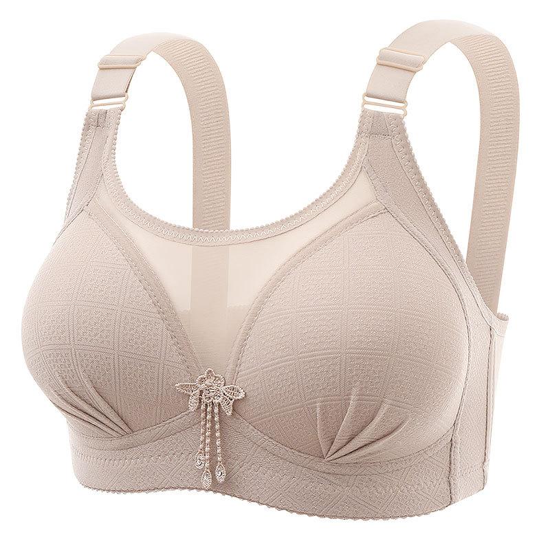 

Large Size Strapless Bra with No Steel Ring, Thin and Breathable Design, Gathered To Enhance the Small and Beautiful Back. Four Row Buckle Bra 36/80 бежевый