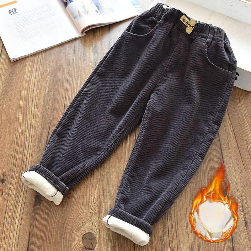 Harem Pants Corduroy Children Outfits Tracksuit Winter Cotton Trousers Kids Outwear Pants Boys Girls Casual Warm Loose Pants