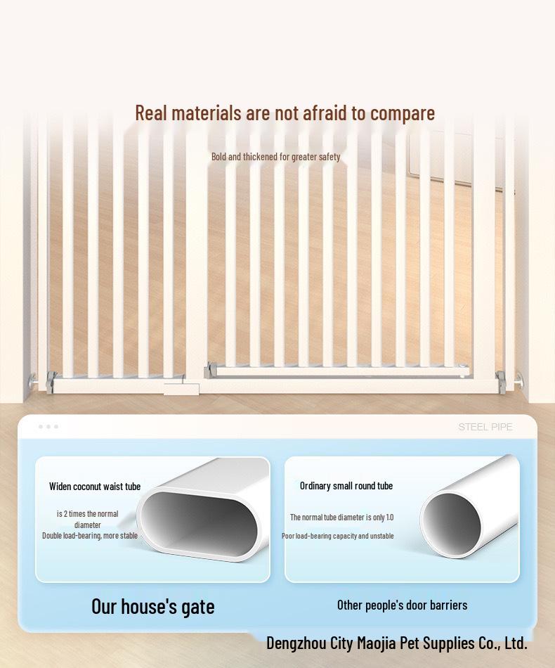 Cat Door Barrier: Auto-Close Pet Gate for Indoor, Balcony, or Stairway - No Drilling Needed