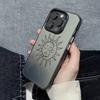 Newbie Painted Sun and Moon Case for iPhone 17 16 15 14 13 12 11 Pro/ Max/Plus Anti-fall and Shock Protection Back Cover