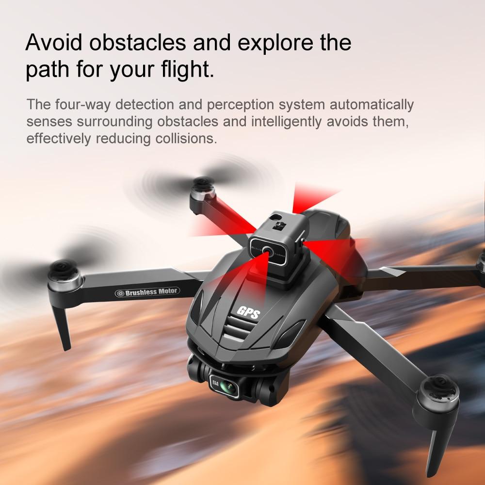 2026 New V168 Drone 4k 5G WiFi FPV Professional GPS/Optical Flow HD ESC Dual Camera Wide Angle Obstacle Avoidance Brushless RC Quadcopter Toy Gift