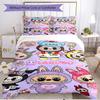 3pcs Duvet Cover Set (1*Duvet Cover + 2*Pillowcase, Without Core), Labubu Print Soft All‑Season Bedding Set, Home Bedroom Decor Gift