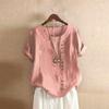 Women's Cotton And Linen Tops, Large Size Casual Loose Cotton And Linen T-shirts, Cotton And Linen Women's Clothing