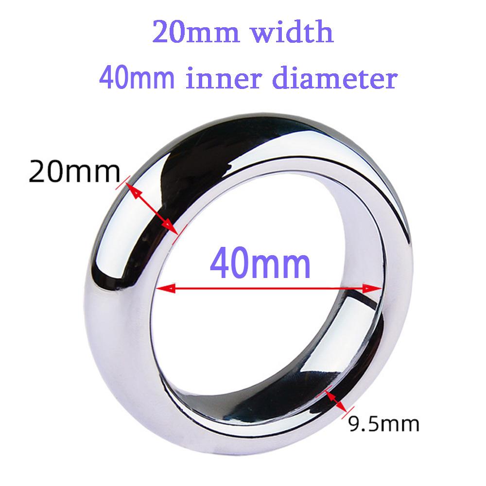 6 Size Metal Cock Ring Sex-Toys For Men Penis Bondage Lock Delay Ejaculation Penis Rings Weight Cockring Sex Toys For Adults 18