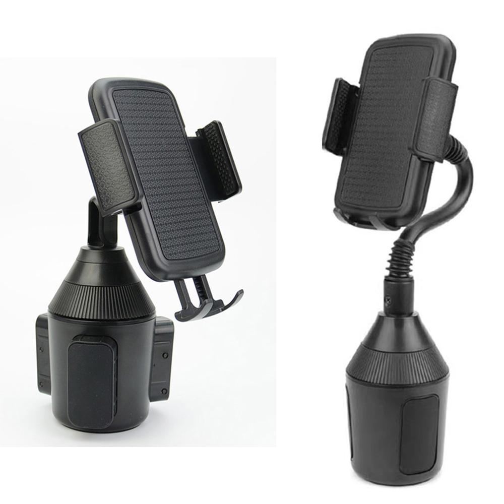 Universal Car Cup Holder Adjustable Mobile Phone Mount Stand Compatible with Huawei Samsung iPhone - Vehicle Clip-On Support