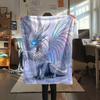 Winged Dragons  Print Flannel Blanket, High quality Comfortable for All Seasons, Home Decor, Warmth and Comfort