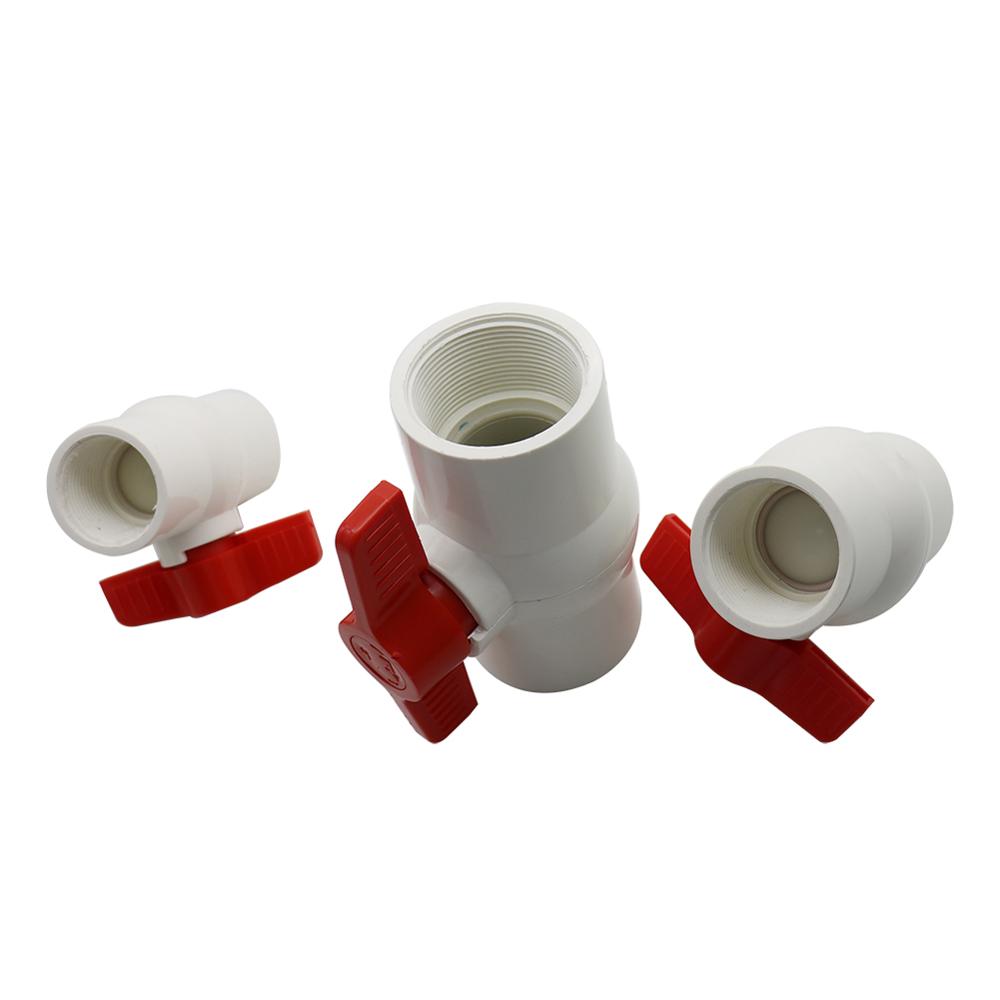 Garden Irrigation Waterstop Switch Water Control Pipe Fittings 1/2" 3/4" 1" 1.25" 1.5" 2" Female Thread PVC Ball Valve Drainage