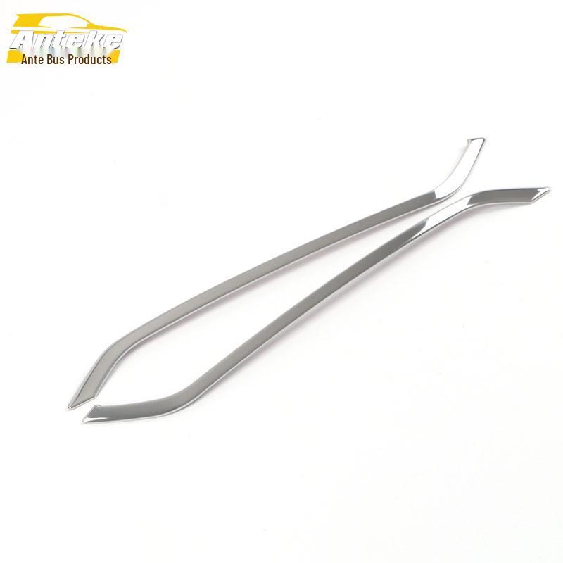 Compatible with 21 Mistra models, this stainless steel rear fog light trim is a stylish trunk accessory.