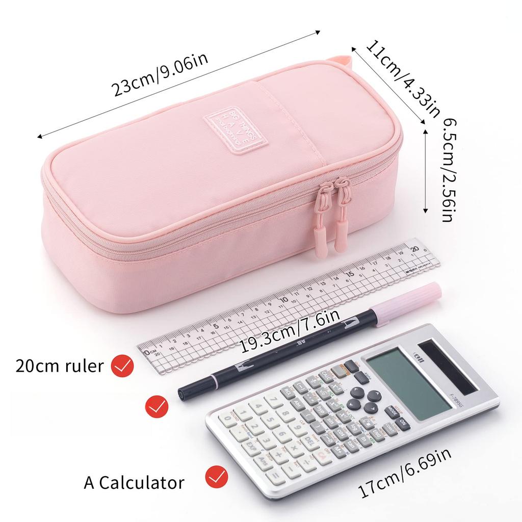 Durable Pen Pencil Case Big Storage Pen Pouch Bag for School Supplies College Teen Girls Adults