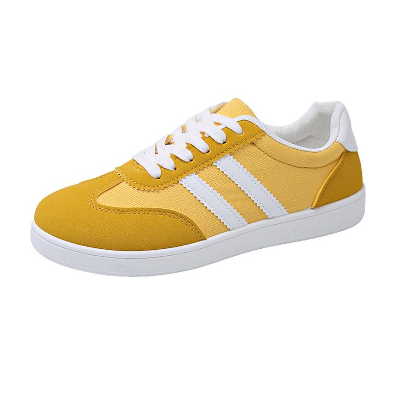 

Модные женские кроссовки, осенние новые повседневные кроссовки для ходьбы, женские кроссовки на плоской подошве высокого качества, модные повседневные туфли на плоской подошве 43 жёлтый