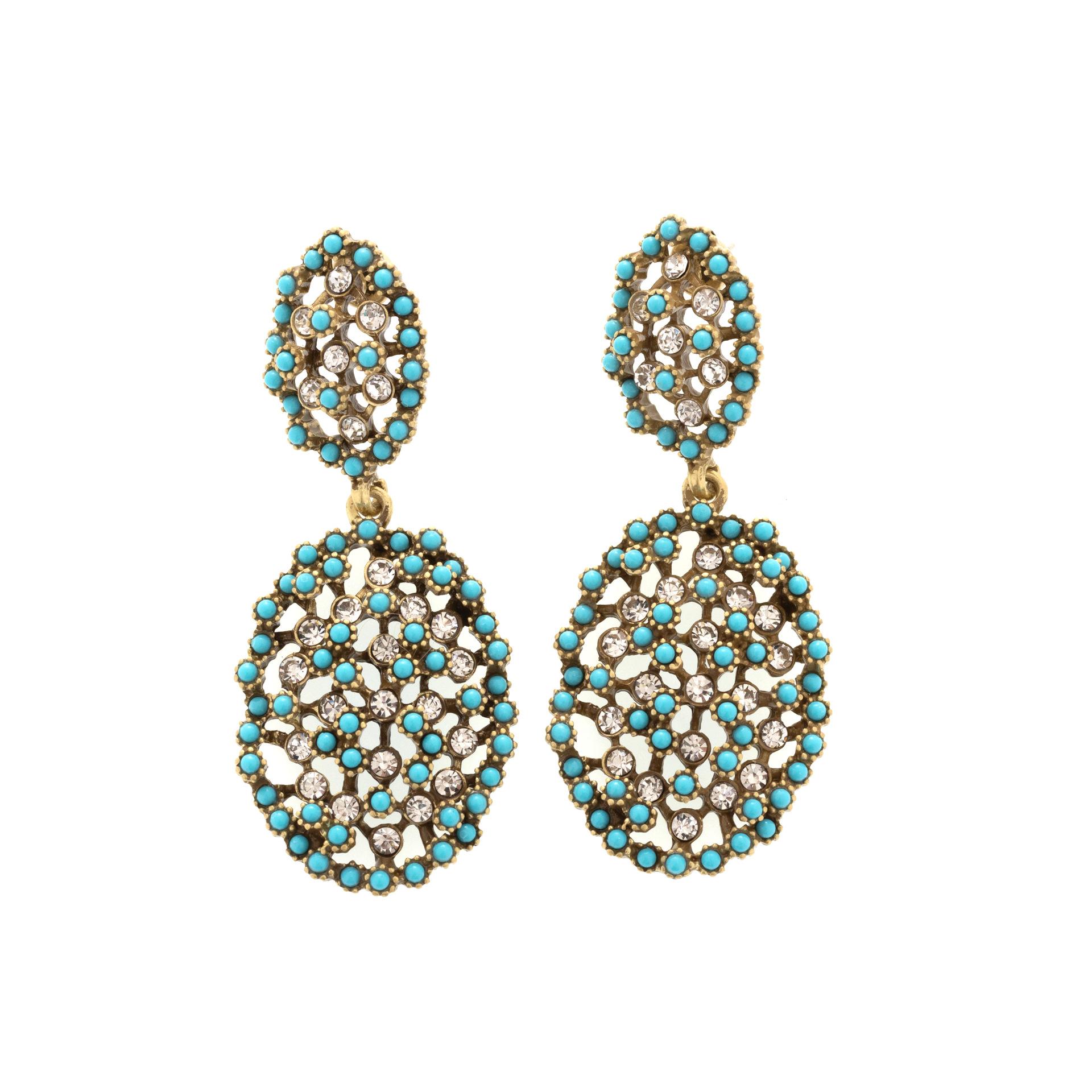 

Premium Light Luxury Full Diamond Green Pine Rhinestone Earrings Jewelry Earrings Earrings