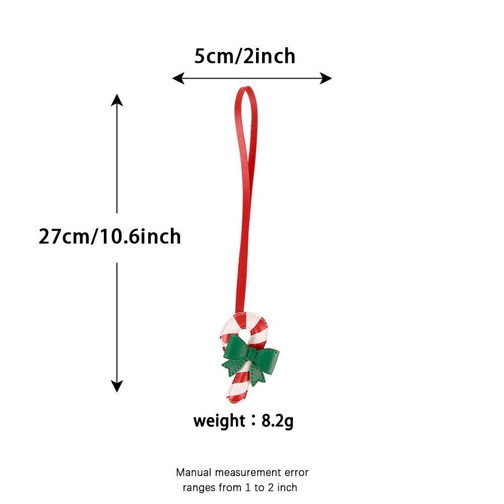 Snowman Leather Santa Claus Keychain Cartoon Pu Bag Pendant Xmas Key Ring Holiday Present