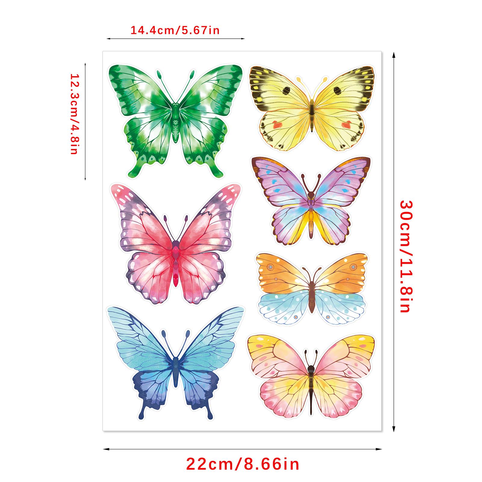 

Самоклеящиеся наклейки на стену с изображением мультяшной бабочки для украшения дома, фона для детской комнаты, сделай сам 22 *30cm