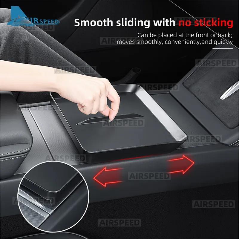 For Tesla Model Y Juniper 2025 2026 2027 Model 3 Highland 2024-UP ABS Gear Shift Storage Tray Armtest Box Interior Accessories
