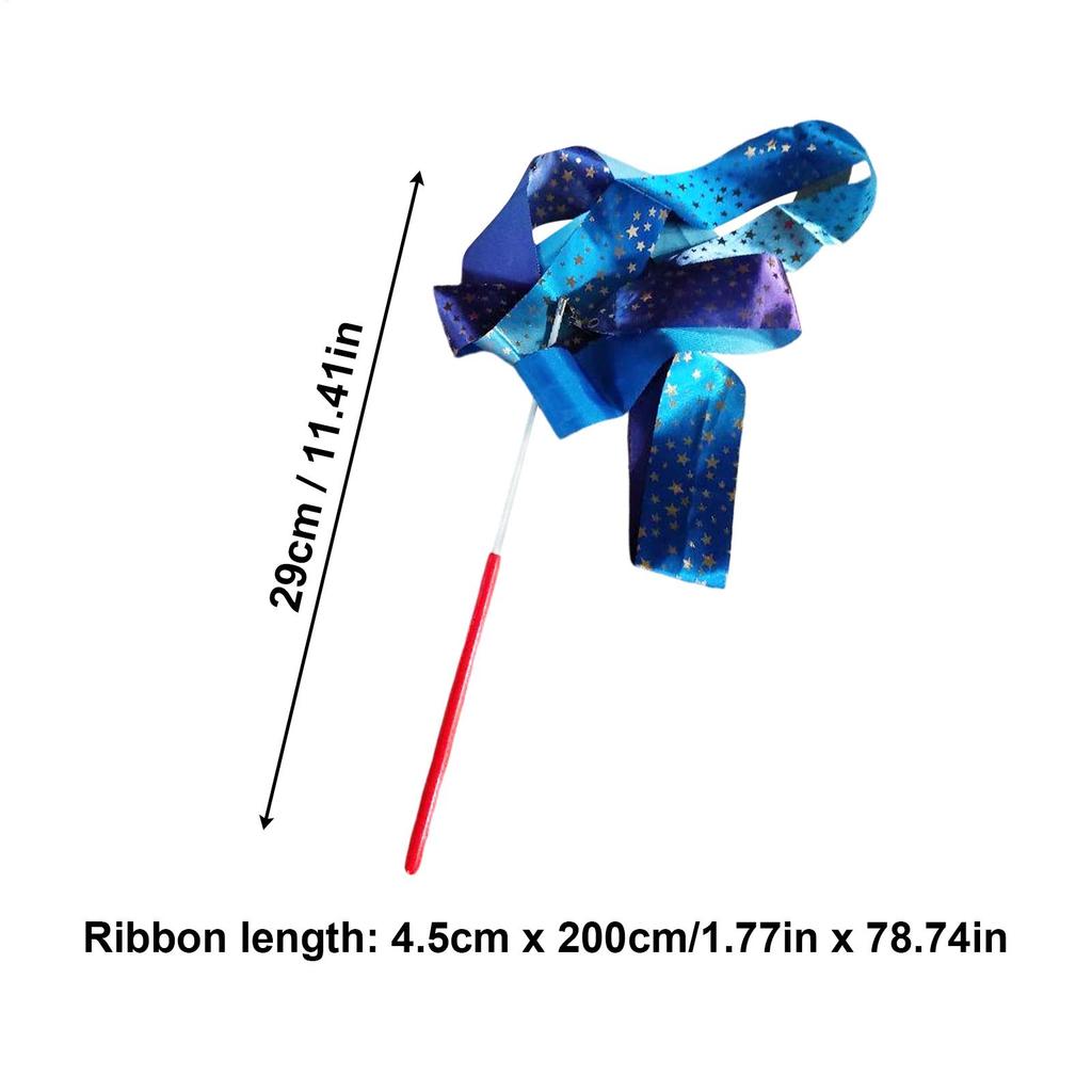 Ribbon Dancing Wands Colorful Foldable Gradient Twirling Streamers Dance Twirling Sticks Party Favors for Parties Classrooms