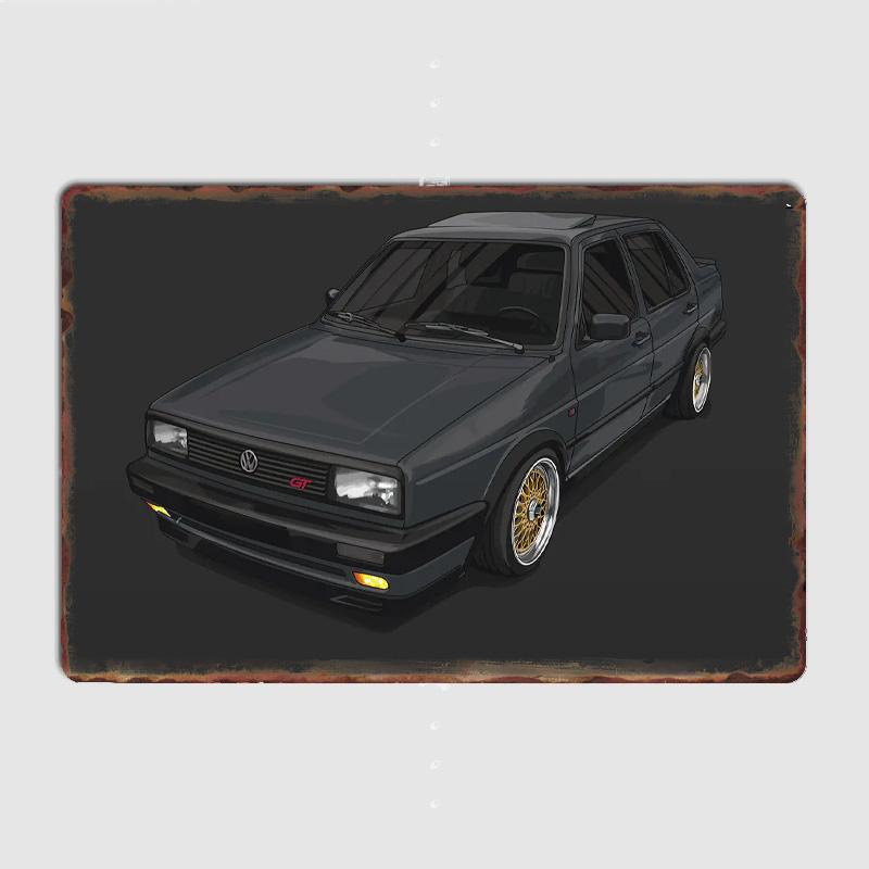 VW GT2 53B MK1 BBS MK3 Trabant 601 Oldtimer Wandkunst Poster Metall Innenbereich Heimwanddekoration Blechschild Dekoration Raumdekoration