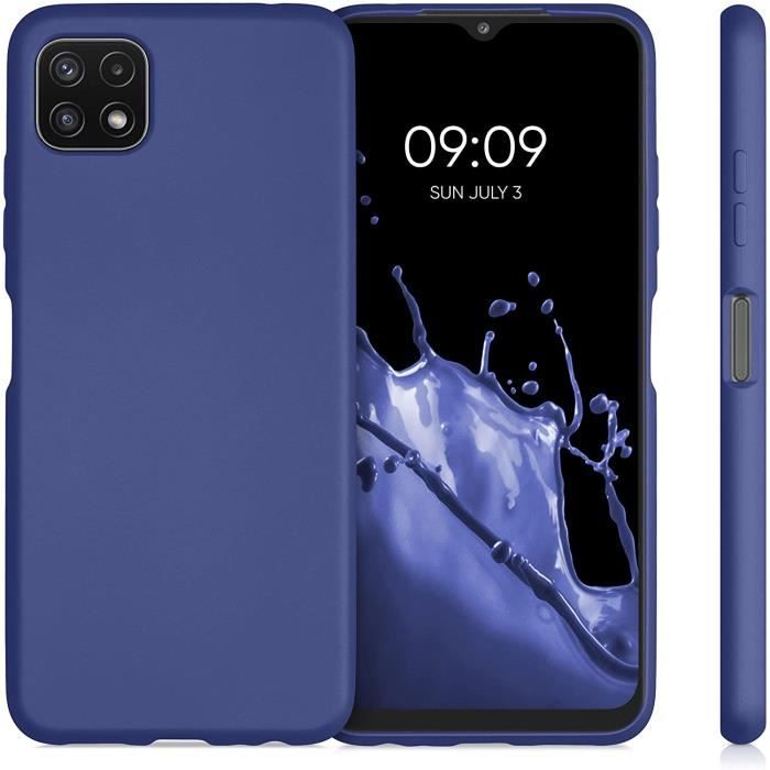Coque de protection - Toproduits® - Samsung Galaxy A22 5G - Bleu - Verre trempé - Souple