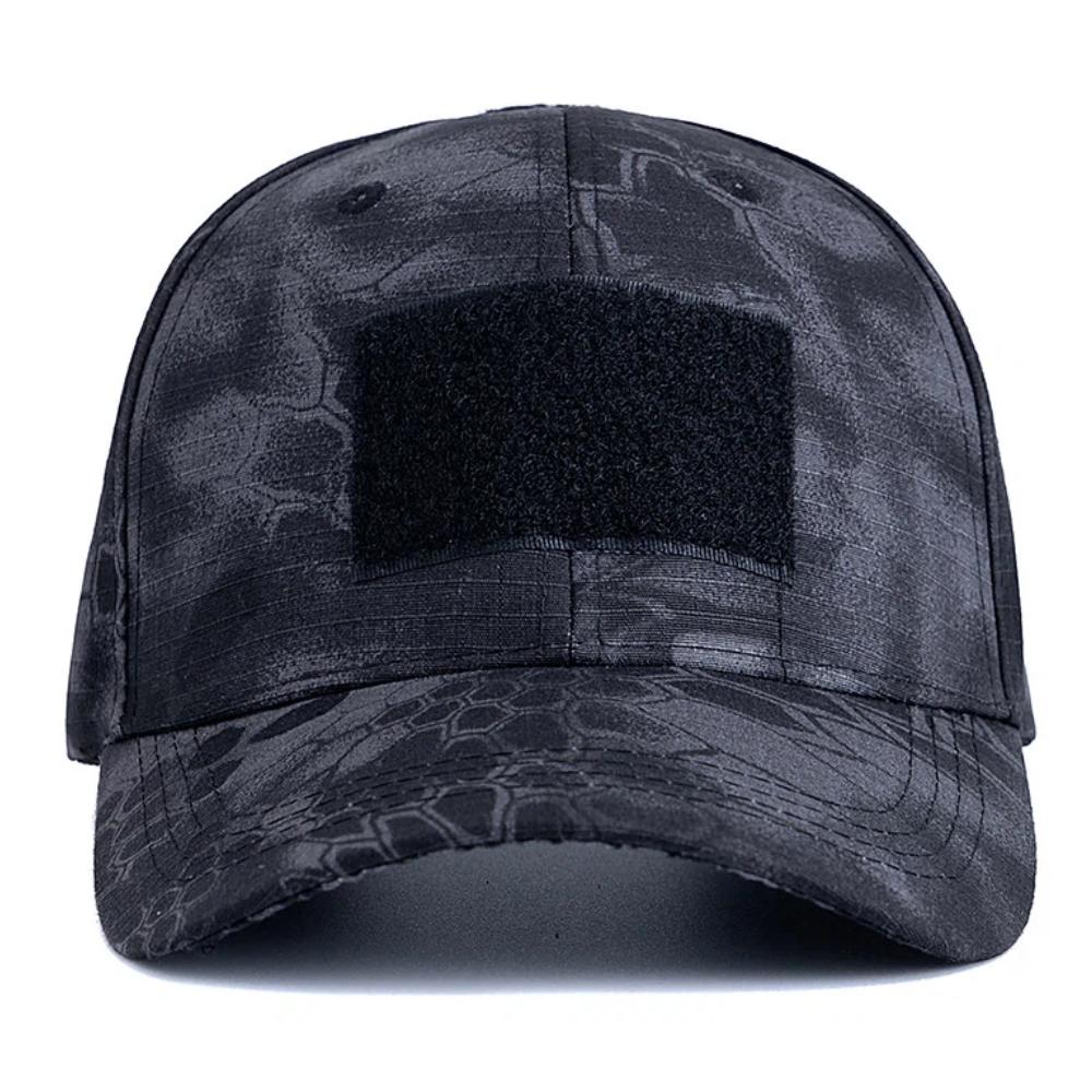 Men's Camouflage Tactical Baseball Cap With 3 Velcro Patches Military Camouflage Hat Cap For Outdoor Jugle Fishing Hiking Caps