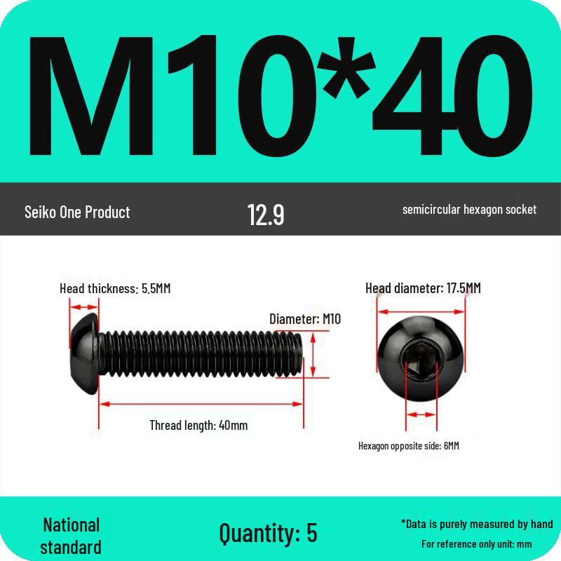 High-Strength 12.9 Pan Head Socket Cap Screws: M6, M8, M10, M12 Sizes