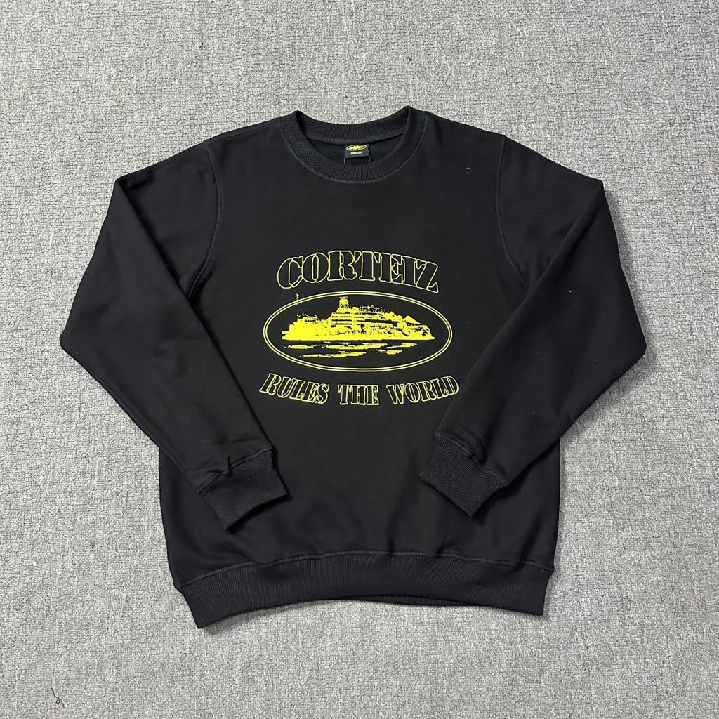 Alcatraz CORTEIZ Classic Alphabet Print Crew Neck Sweater Loose Casual Men's and Women's Couples Long Sleeve Hoodie