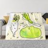 Frog And Veggies Personalized Home Decor An Ultra-Soft Micro Fleece Blanket