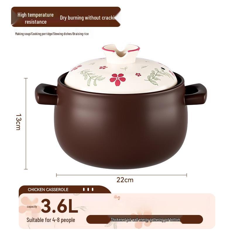 PuPan Heat-Resistant Ceramic Casserole Pot