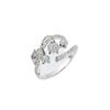 Exquisite Bud Zircon Flower Ring  Stamp High Quality Micro Setting High Carbon Diamond Ring Party Birthday Jewelry Gift