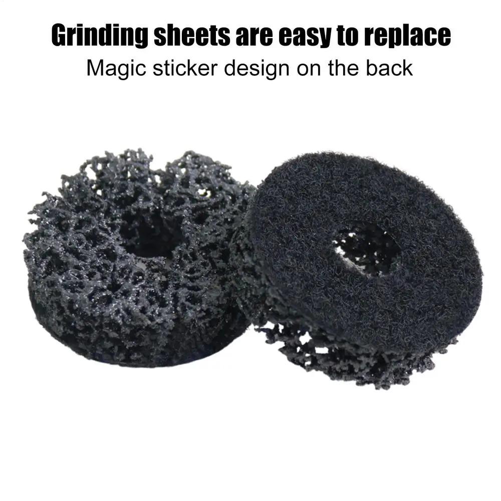 Schleifwerkzeug für Radnaben im Automobilbereich Bremsenreiniger-Kit Rostentferner Polierwerkzeug Stahlring-Reparaturwerkzeug