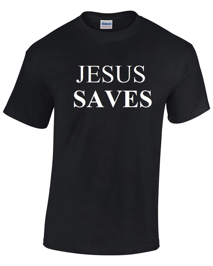 

Jesus Saves Black Cotton Religious Christian God Catholic Tee Shirt S - 5XL 4XL