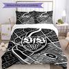 Vfb Fc Crest Printed Pattern Duvet Cover Set – includes 1 duvet cover and 2 matching pillowcases Bedroom decor Christmas gifts