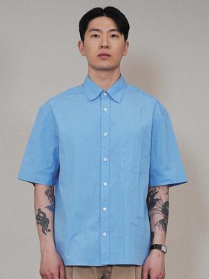 Taeki Easy Care Summer Wrinkle Shirt Marina