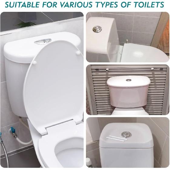 10Pcs Flushing Button Rods: Toilet Push Button Rod - Bathroom Toilet Tank Buttons Rods Lengthen Plastic White