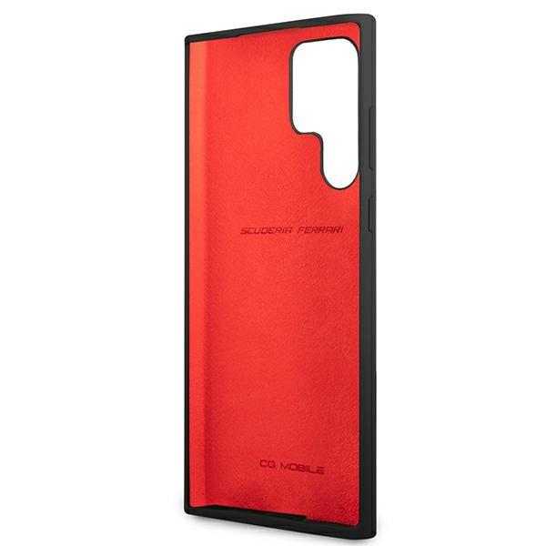 Ferrari Fessihcs22Lbk S22 Ultra S908Czarny/Black Hardcase On Track Silicone