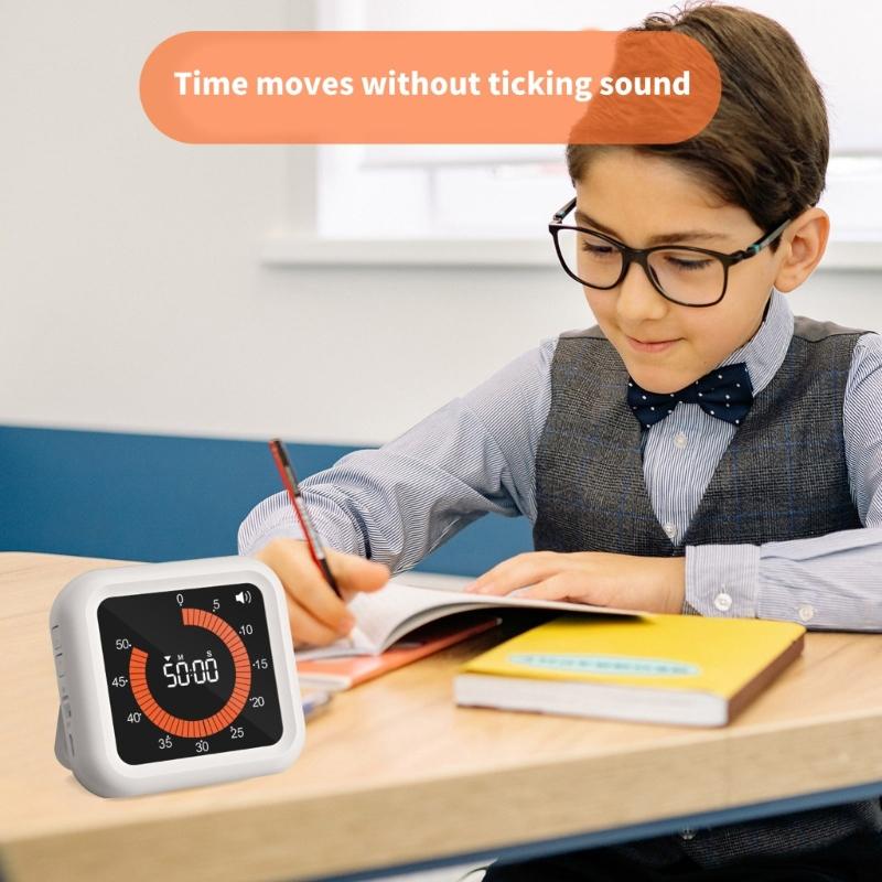 Timer Digitale Visivo Conto alla Rovescia per Bambini, Ricaricabile, Display e Livello Sonoro Personalizzabili, Adatto per un Posizionamento Facile