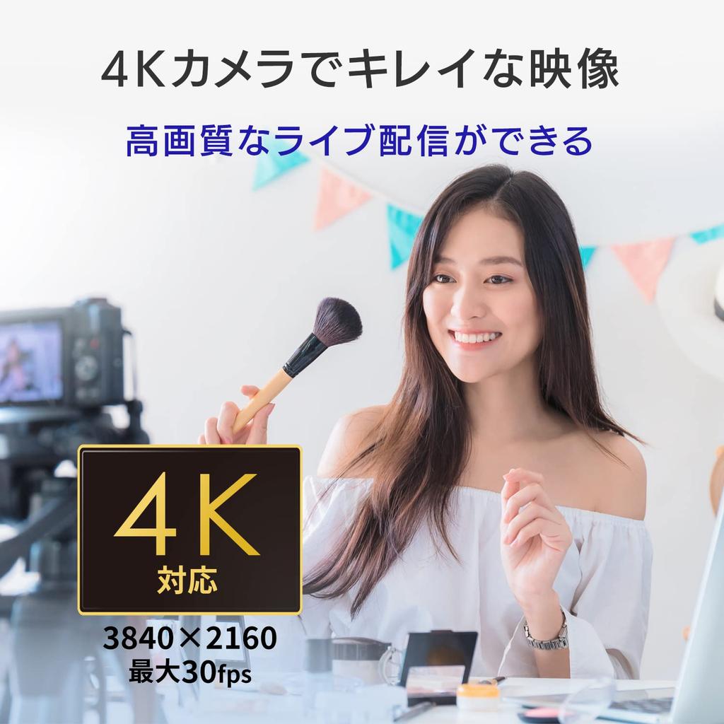 IODATA USB HDMI Conversion 4K UVC Compatible for Japanese Adapter, Capture, DSLR/Video Cameras, Windows/Mac, Manufacturer, GV-HUVC/4KV