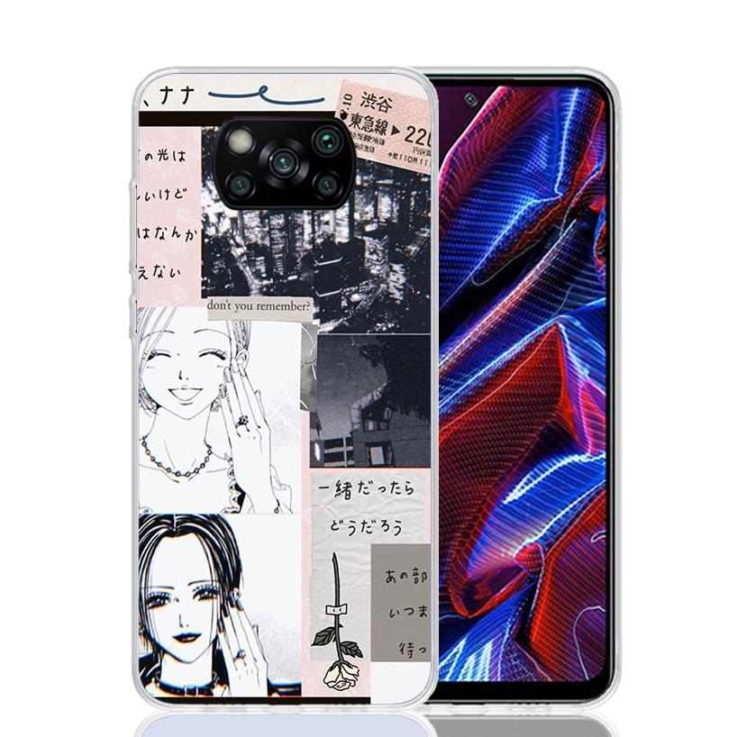 NaNa Osaki Anime Case Phone Cover for Xiaomi Redmi Note 10 9 9S 8 8T 7 5 Pro Mi 12T 11T 10T 9T 12 11 Lite A3 A2 Trend Fundas Mi