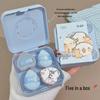 DI&XI Little Sheep Meimei Concealing & Brightening Cushion Puff Set - Soft, Skin-Friendly, Flocked, 5-Piece.