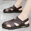 Fashion CYYTL Mens Slippers Casual Shoes Beach Sandals Summer Outdoor Slides Leather Walking Comfort Luxury Designer Fashion Lightweight