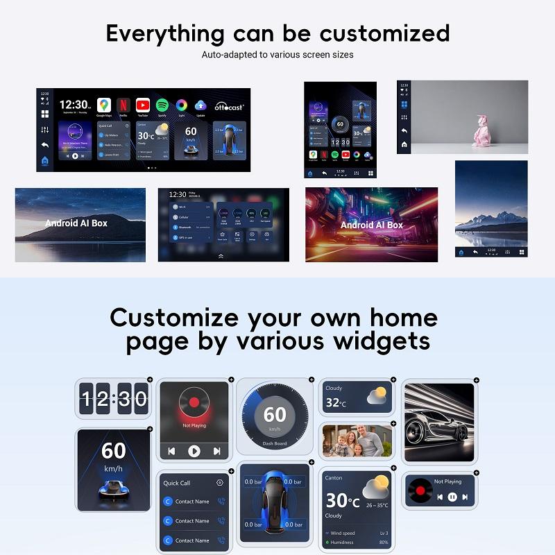 CarPlay TV AI Multimedia Box, 8GB+128GB, Portable Wireless Android Car Adapter with HDMI Output