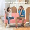 Two-Seater Sofa, Elegant Scandi Design, Solid Wood Frame, Up To 150 Kg, 117 X 56.5 X 77 Cm, Pink