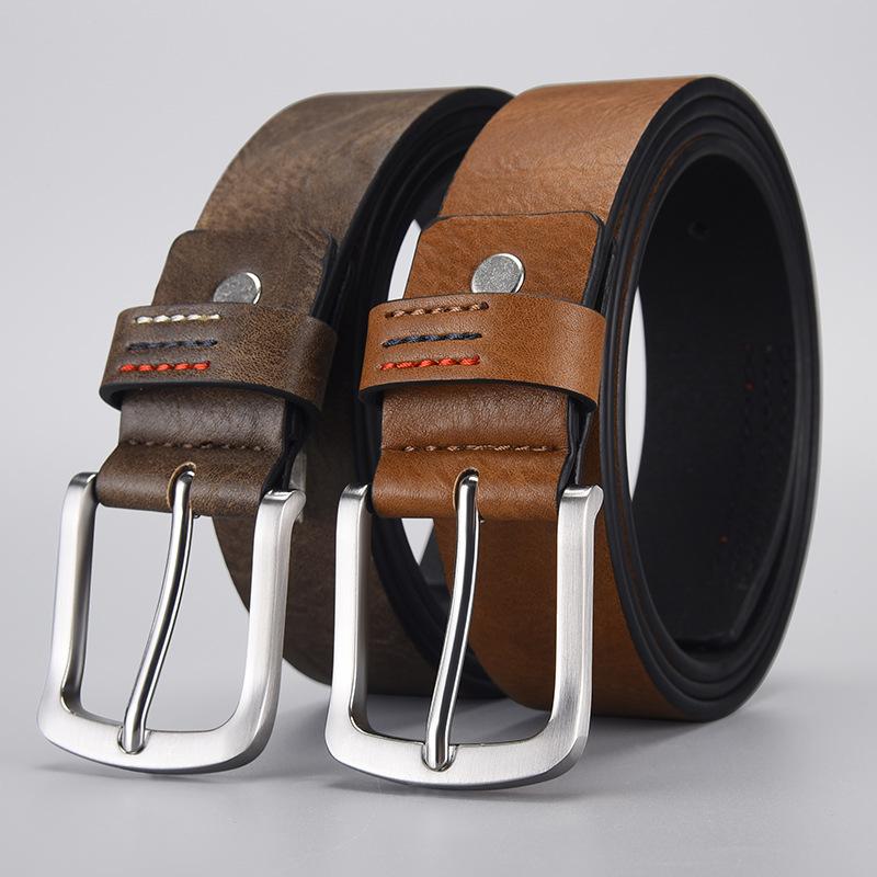 Belt Men'S Trendy Men'S Pu Men'S Belt Retro Casual Belt Men'S Belt Premium Sense