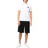Emporio Armani Color Block Striped Logo Print Short Sleeve Polo Shirt Men Tops White 6L1FA5-1JTKZ-0100