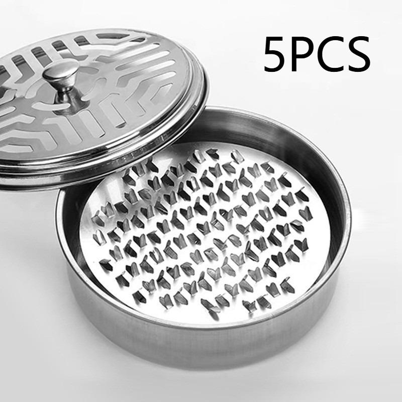Anti Mosquito Box Portable Mosquito Killer Repellent Stainless Steel Coil Tray Large Spiral Innse Burners Holder With Cover