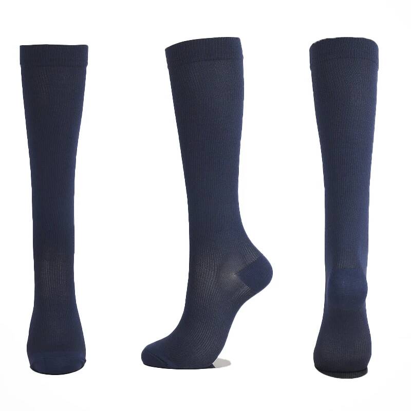 Compress Socks Pressure Leg Men Women 15-20 Mmhg Running Sport Travel Compression Stockings Multi Nylon Black White